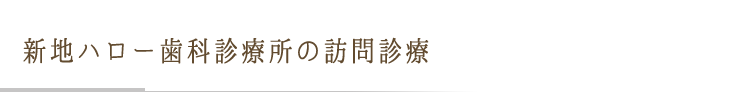 新地はロー歯科診療所の訪問診療